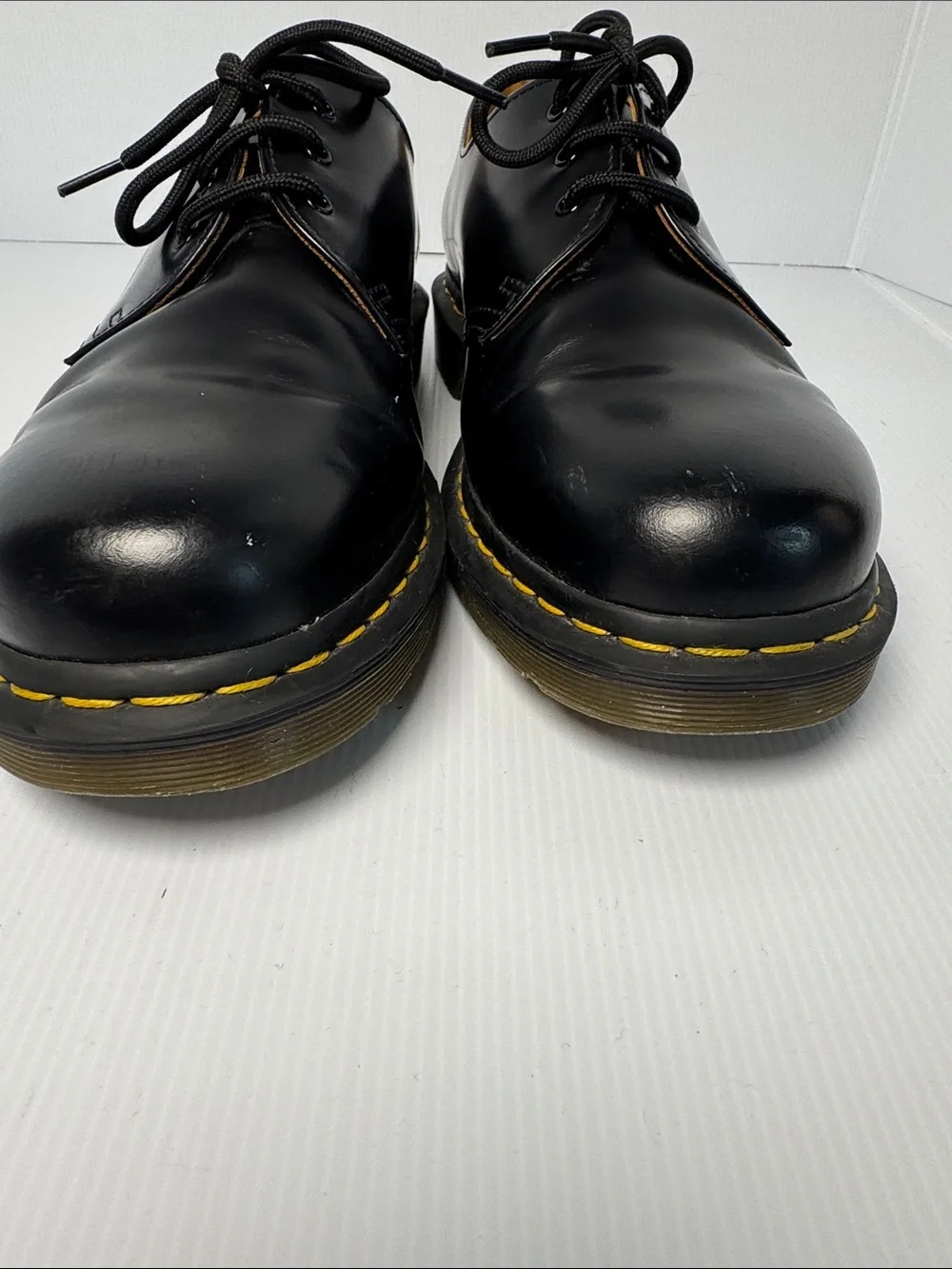 DR. MARTENS Men's Black Smooth Leather 3 Hole Lace-Up Oxford Shoes US 11 EU 45